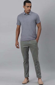 Grey Half Sleeve Polo T-Shirt
