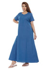 Blue Printed Gown