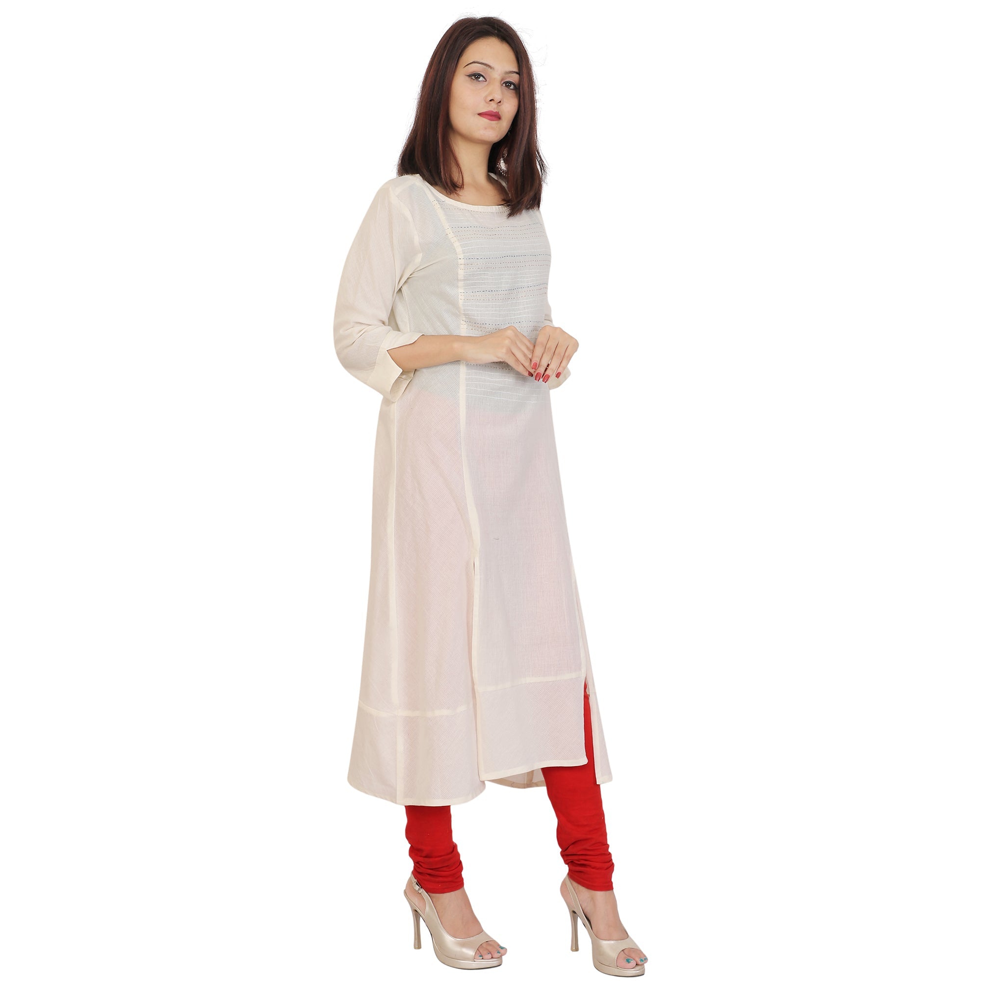 Buy M Lala Fashion Women White and Pink Solid Viscose Rayon High Low Kurta  - M (Pack of 2) Online at Best Prices in India - JioMart.