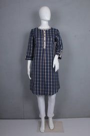 Black Check Long Kurti