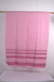 Pink Stole with Red Stripes
