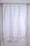 White Stole with Pale Red Stripes