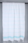 White Stole with Light Blue Stripes