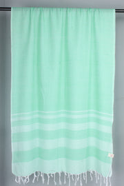 Light Green Stole with White Stripes