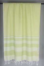 Green Stole with Beaded Stripes
